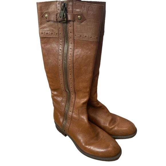Franco Sarto Zip-Up Leather Boots - Picture 1 of 16